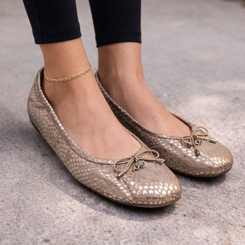 SAM EDELMAN Limited Edition Women's Size 8M Felicia Metallic Silver & Gold Flats
